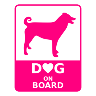Dog On Board Decal (Hot Pink)